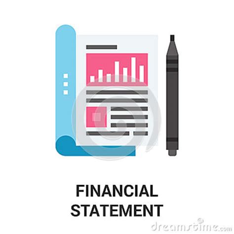 Financial Statement Icon Concept Stock Vector Illustration Of