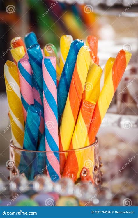 Striped Candy Sticks Stock Images Image 33176234