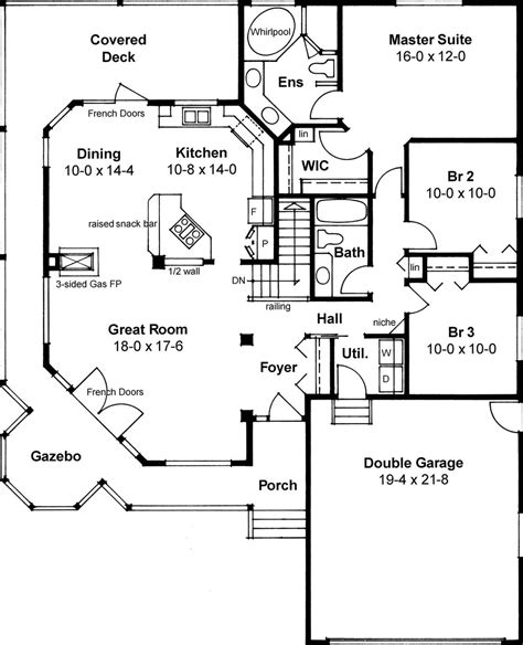 Country Style House Plan 3 Beds 2 Baths 1506 Sqft Plan 126 130