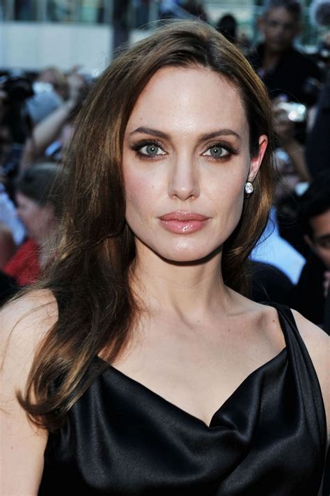 Female Celebrities Angelina Jolie At Moneyball Premiere Wearing