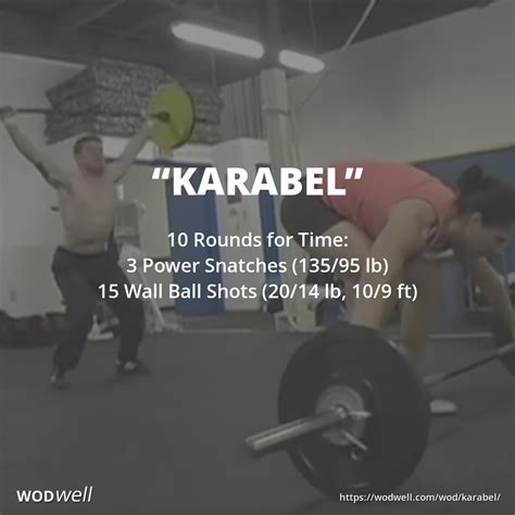 Karabel Is A Mash Up Of Two Classic Crossfit Girls Wods Karen