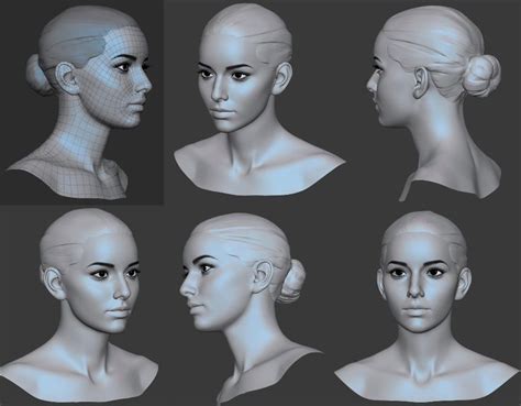 Artstation Caucasian Girl Head Basemesh Eugene Fokin Zbrush