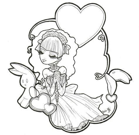 Gothic Anime Coloring Pages At Free Printable