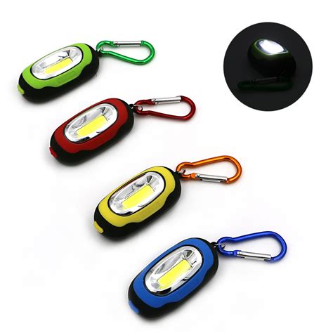 Mini Keychain Pocket Torch Cob Led Flashlight Lamp 3 Modes Multicolor