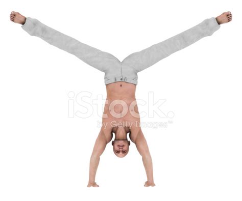 Man Doing Handstand Stock Photo Royalty Free Freeimages