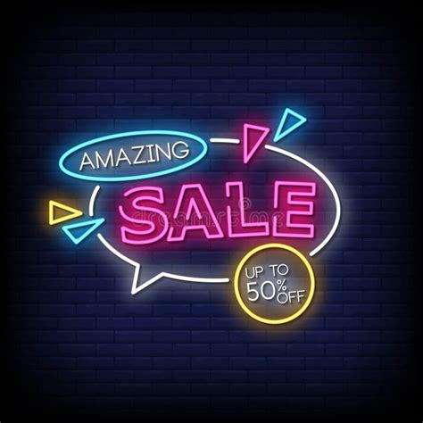 Big Sale Neon Signs Style Text Vector Stock Vector Illustration Of