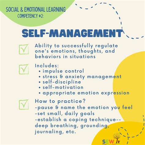 Self Management Sel Competency In 2021 Self Motivation Self