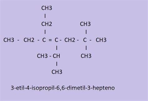Estructura De 3 Etil 4 Isopropil 66 Dimetil 3 Hepteno Brainlylat