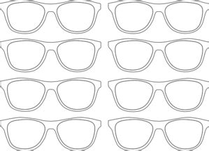 Welcome to coloringpages101.com site with free coloring pages for kids on this site. Sunglasses Outline Clip Art at Clker.com - vector clip art ...