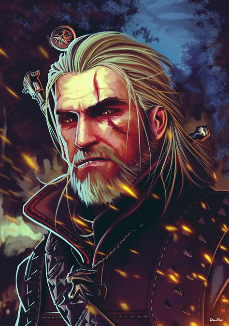 Masaüstü Beyaz Saç The White Wolf Witcher 3 Wild Hunt Rivia Geralt