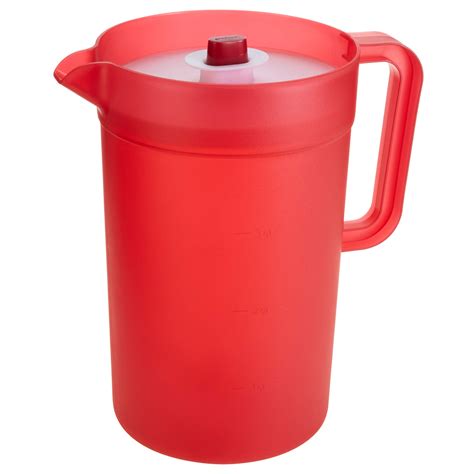 Goodcook 1 Gallon Plastic Airtight Pitcher With Vacuum Seal Lid 1 Gallon Red For Sale Mesa