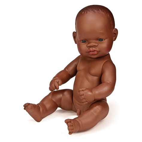 Anatomically Correct Baby Dolls African Boy Mle31033 Miniland