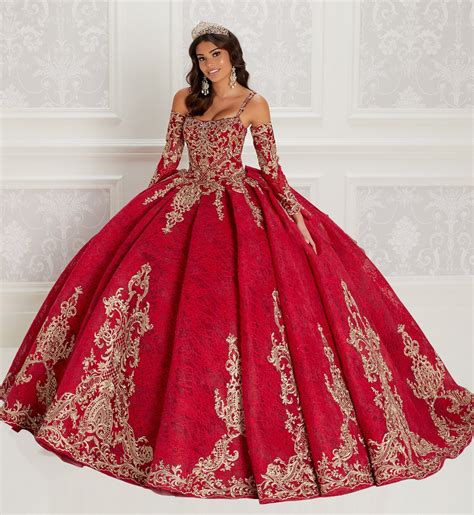 Dark Red Quinceanera Dress From Princesa By Ariana Vara Pr22146