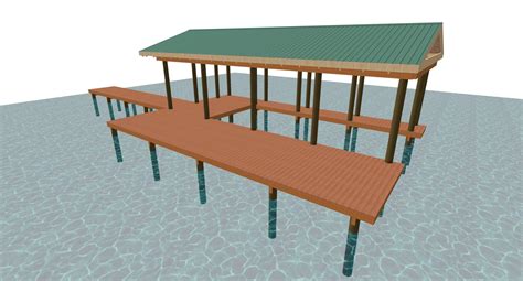 Single Slip With Extended Deck Behind Boat Slip Boat Dock Plans And