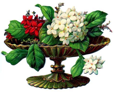 The Graphics Fairy Llc Victorian Clip Art Flowers In Urns Flower