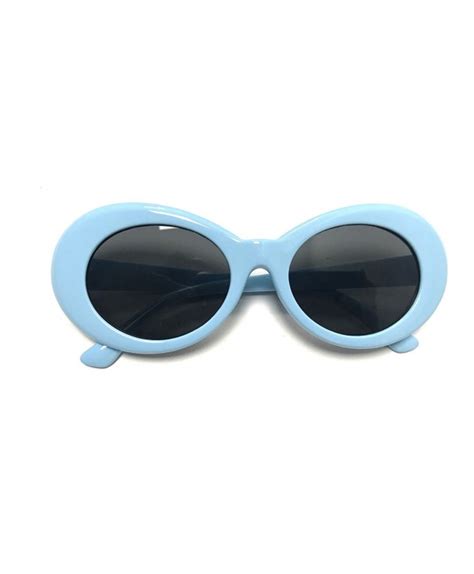 Bold Retro Oval Mod Thick Frame Clout Goggles Round Lens Sunglasses