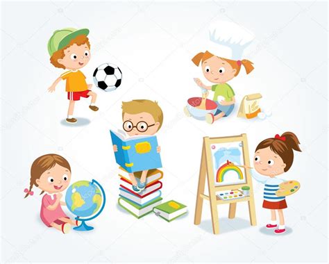 Kids Hobbies Illustration Stock Vector By ©olga1818 110338188