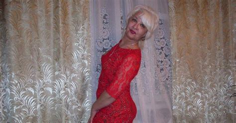 Vkdamochki Gorgeous Mature Blonde In Red Dress And Black Tights