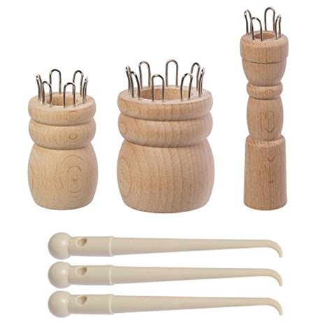 Buy Nurge Knitting Dolly Set Of 3 For Beginners Natural Wooden Yarn