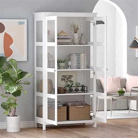 Tall Bookcase With Glass Doors