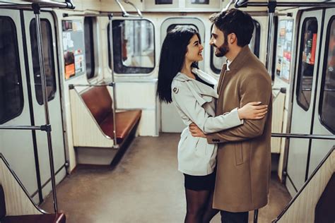 Young Romantic Couple In Subway Stock Photo Download Image Now