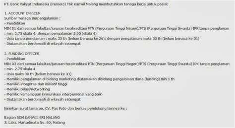 We did not find results for: Loker Malang BUMN April 2014 Bank BRI | Portal Lowongan Kerja