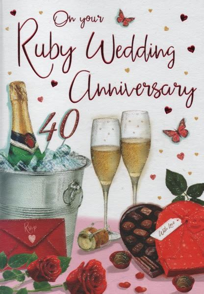 Special Anniversary Cards On Your Ruby Wedding Anniversary