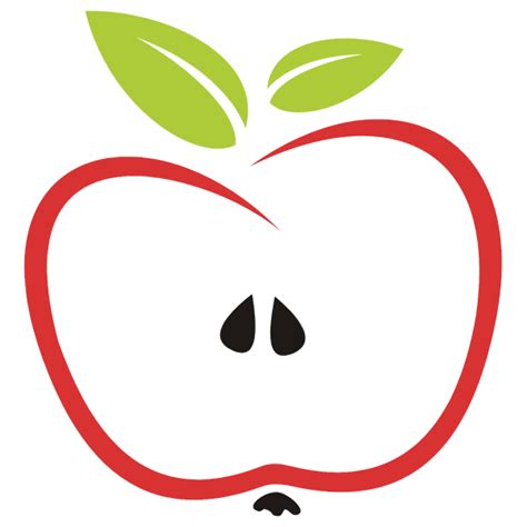Apple With Leaves Free Svg