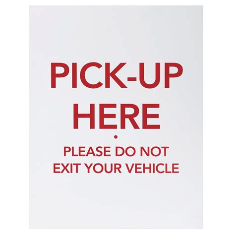 Expressly Hubert Plastic Pick Up Here Sign 22w X 28h