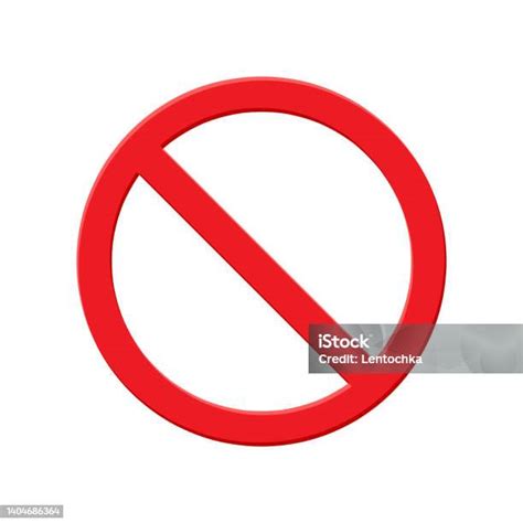 Ilustración De Signo Prohibido Círculo Prohibido Imagen Vectorial Roja