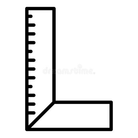Right Angle Of 90 Degrees Icon On White Background Simple Element