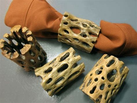 The cholla cactus has cylindrical stem segments which are joined from end to end in the manner of a branching tree. Cholla Wood Napkin Rings 4pc Set by theDesertStop on Etsy ...