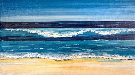 Daily Art 6 Seascape Acrylic Painting Beach And Waves Youtube