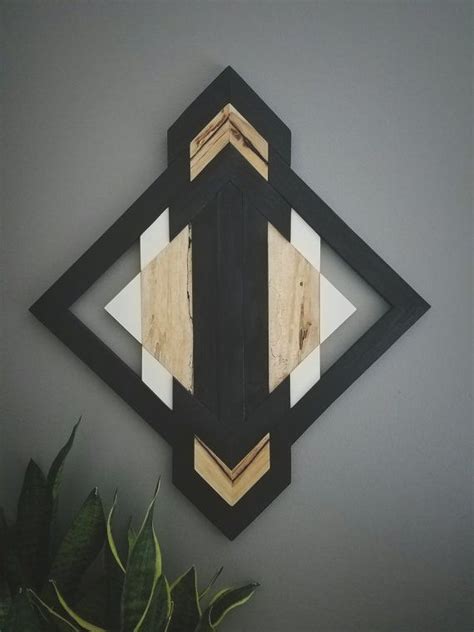The striking pattern of rustic wall decor panels will fit seamlessly with any interior due to the natural wood colors! One of A Kind - Wood Wall Art - Reclaimed Wood - Geometric ...
