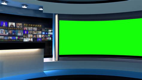 Tv Studio Green Screen Background Stock Video Footage 4k And Hd Video