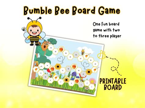 Bumble Bee Board Gameprintable Pdfinstant Downloaddigital Bumble Bee
