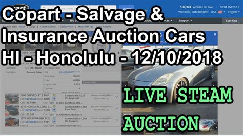 Provides online auctions and vehicle remarketing services in the united states, canada, the united kingdom, brazil, the republic of ireland, germany, finland, the united arab emirates. Copart - Auction Cars - LIVE STREAM 120+ CARS Dec 10, 2018 Hawaii - YouTube