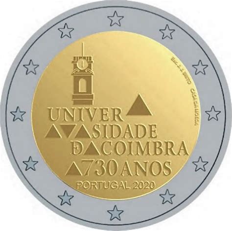 Portugal 2 Euro Coin 730 Years University Of Coimbra 2020 Coincard