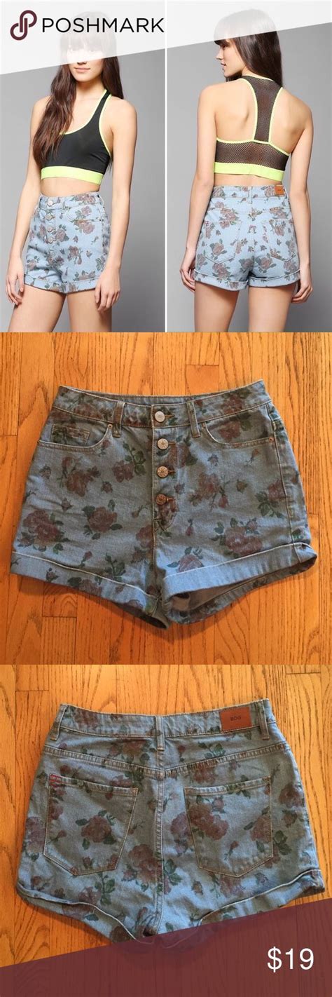Urban Outfitters Bdg High Waisted Floral Shorts High Waisted Floral