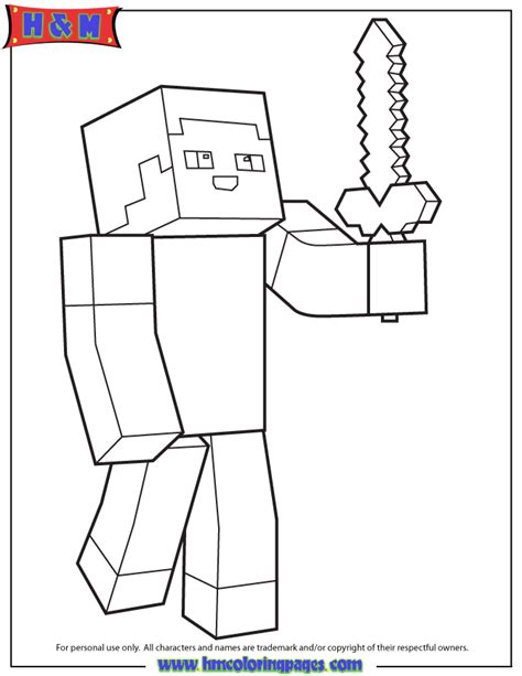 Minecraft Steve Coloring Pages Minecraft Coloring Pages Coloring