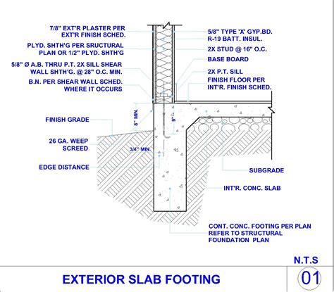 Concrete Slab Footing Details