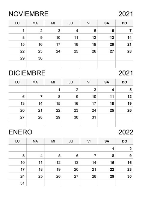Calendario Diciembre 2021 Y Enero 2022 Para Imprimir Pdf Gratis Imagesee