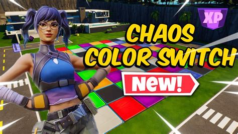 Playing Chaos Color Switch Fortnite Creative Map Youtube
