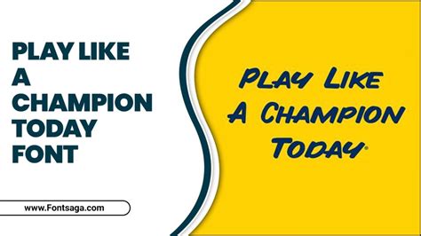 Play Like A Champion Today Font Master The Game
