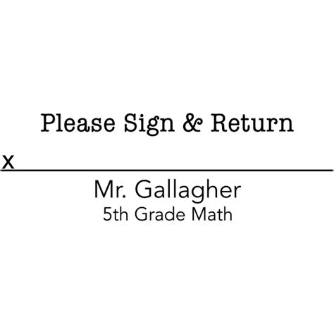 Please Sign And Return Teacher Grading Stamp Simply Stamps