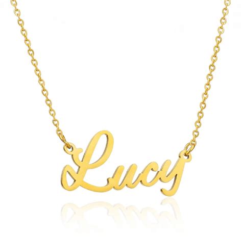 Lucy Stainless Steel Necklace In Gold Etsy