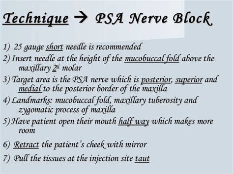 Posterior Superior Alveolar Psa Nerve Block