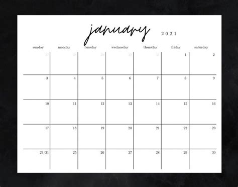 Large Printable Calendar 2022 Free Printable Calendar Monthly