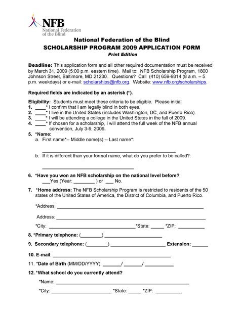 50 Free Scholarship Application Templates And Forms Templatelab