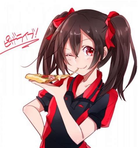Anime Girls Eating Pizza Animoe